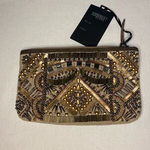 Beaded wristlet Sorpresa Golds and browns